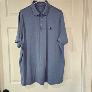 Polo Ralph Lauren Men's Performance Short Sleeve 3-Button Polo Shirt Blue Sz XL
